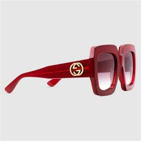 prezzo occhiali gucci astina rossa|farfetch Gucci occhiali.